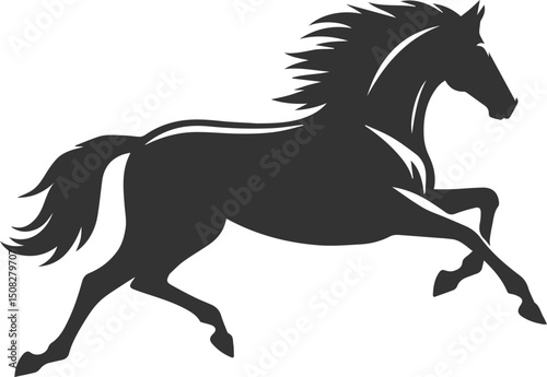 Black horse artwork drawing animal vector silhouette