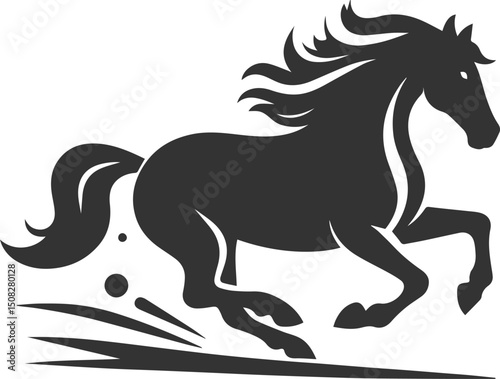 Black horse artwork drawing animal vector silhouette