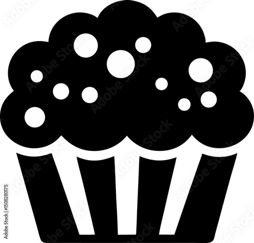 Popcorn Kernel Silhouette Vector Illustration 