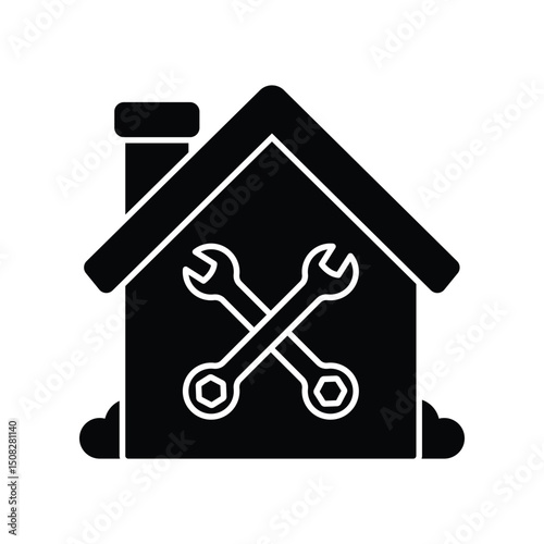Home restoration :Vector Icon which can easily modify or edit