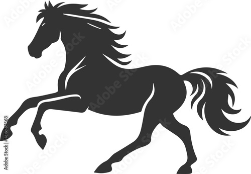 Black horse artwork drawing animal vector silhouette
