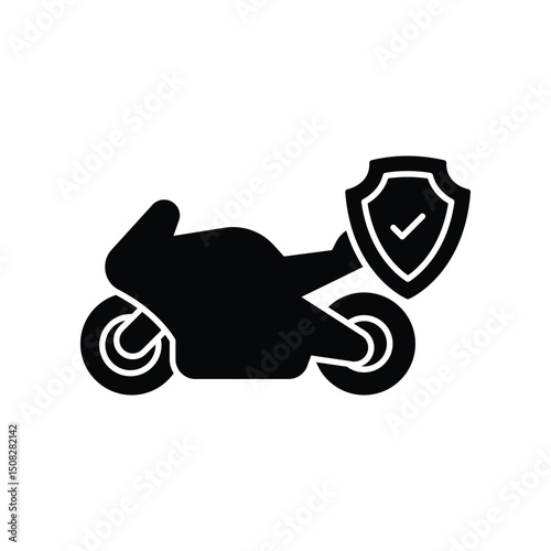 Motorbike insurance :Vector Icon which can easily modify or edit