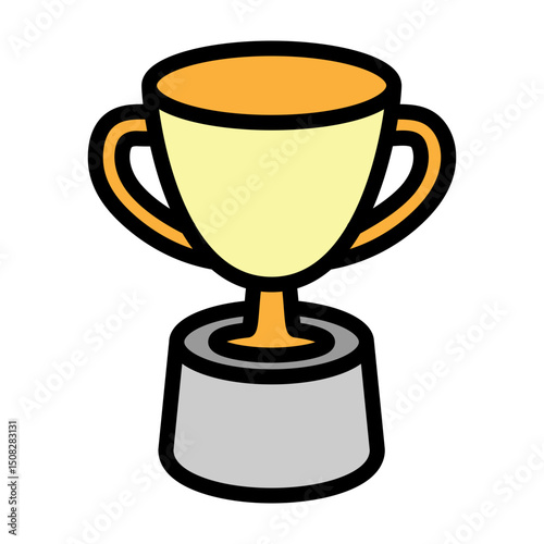 Trophy (Achievements) Vector Filled Icon Design