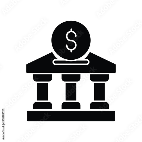 Bank deposit :Vector Icon which can easily modify or edit