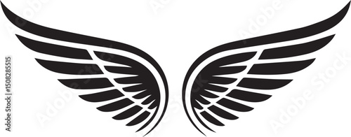 wings facing silhouette, bird wings silhouette, angel wings silhouette, spread wings silhouette,