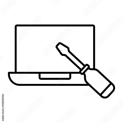 Laptop Repair outline icon