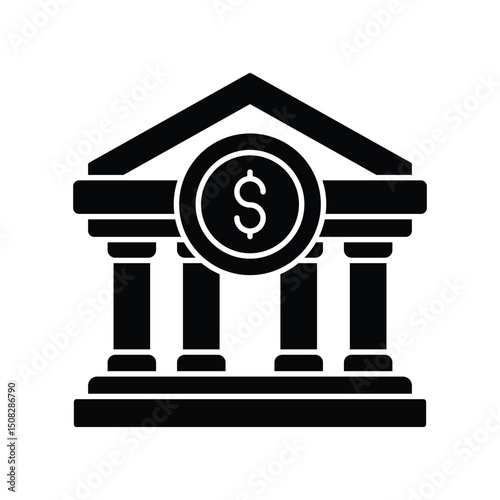 Bank :Vector Icon which can easily modify or edit
