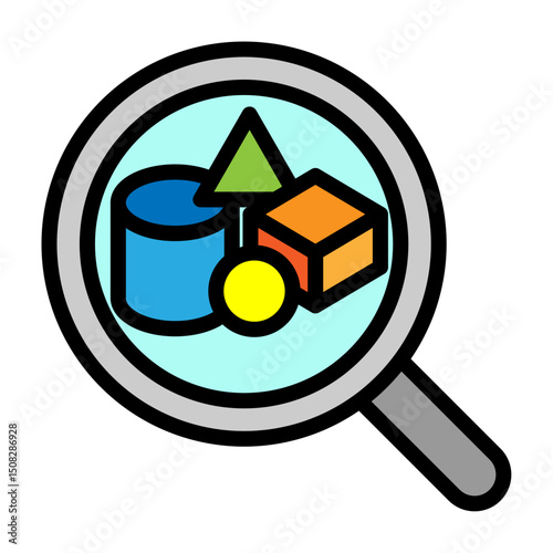 Find Elements Vector Filled Icon Design