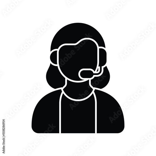 customer assistant :Vector Icon which can easily modify or edit