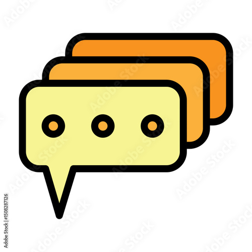 Log Message Vector Filled Icon Design