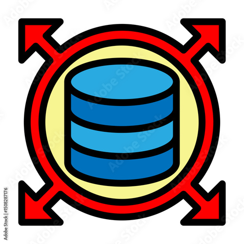 DataDriven Vector Filled Icon Design photo