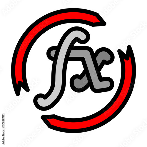 Reusable Functions Vector Filled Icon Design