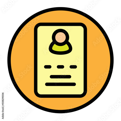 CV with Highlights Vector Filled Icon Design