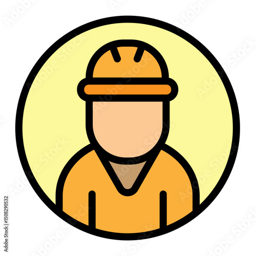 Experienced Worker Vector Filled Icon Design