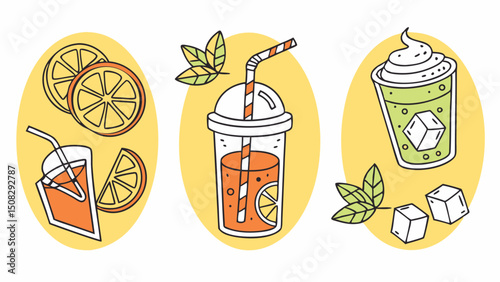 summer-drink-vector-icon-set