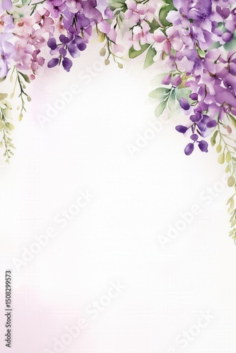 floral vertical background for text, template