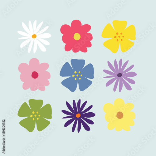 cute flower full color