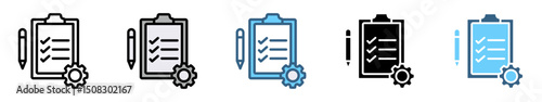 WATERFALL icons with various information styles and colors of requirements, design, develop, test and deploy icons infographics symbol background