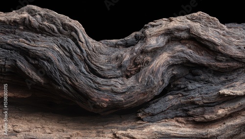 Intricate dark wood grain texture