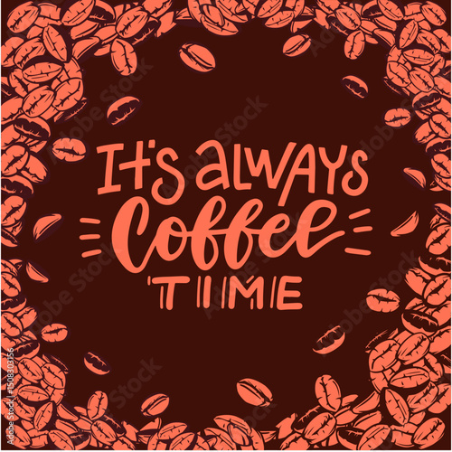 coffee pattern background image illustration