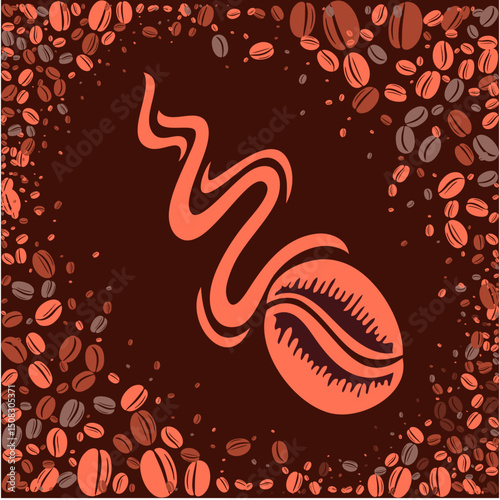 coffee pattern background image illustration