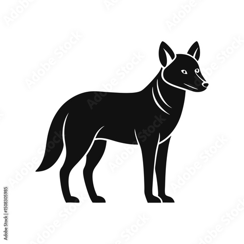 Black vector silhouettes of cute domestic pet animals like dogs and cats, isolated mammal illustrations