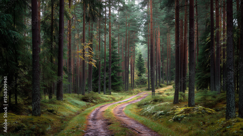 Fototapeta premium road in the woods