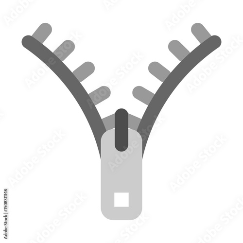Zipper Vector Glyph Icon Design