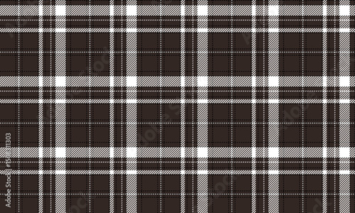 Seamless plaid pattern, brown, white, black for textile and clothing design, skirts and pants, add charm to your fashion style perfectly,