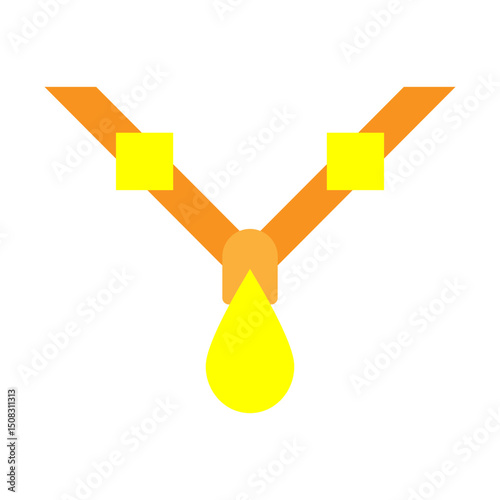 Necklace Vector Glyph Icon Design