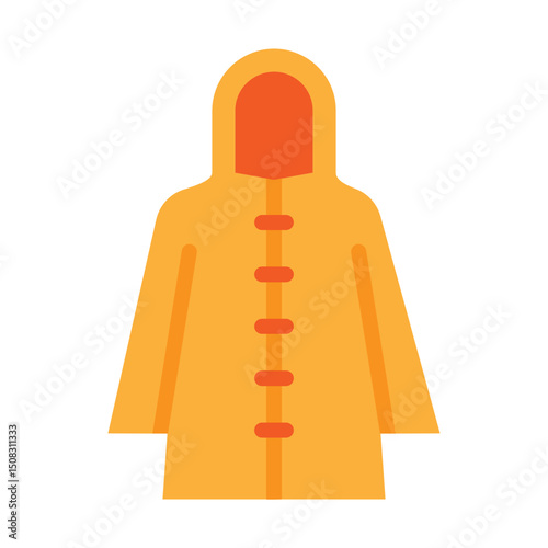 Rain Coat Vector Glyph Icon Design