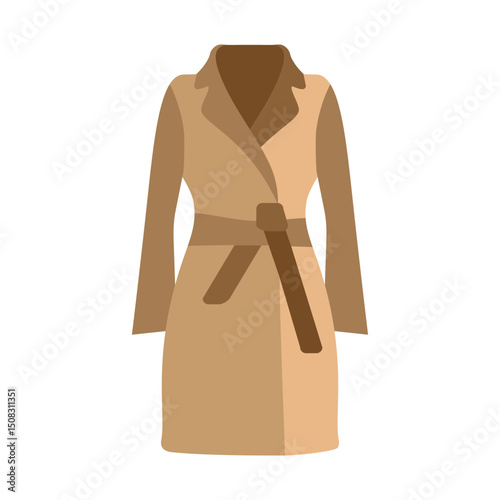 Trench Coat Vector Glyph Icon Design