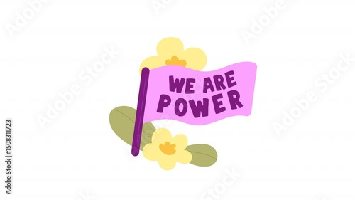 We Are Power Women's Day With Alpha Animated Stickers
