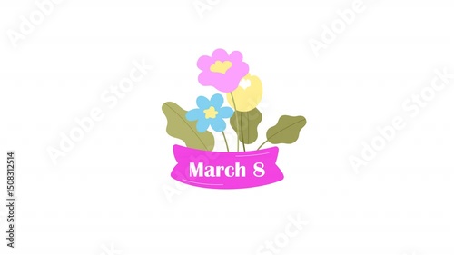 March 8 Women's Day With Alpha Animated Stickers