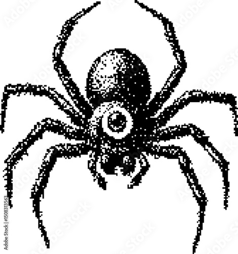Dark Aesthetic Dithering Graphic Element