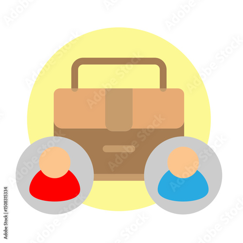 Job Role Match Vector Glyph Icon Design