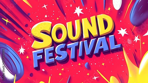 Vibrant graphic design for a sound festival.