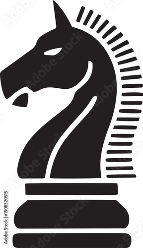 chess knight silhouette, knight chess piece, chess horse silhouette, knight vector silhouette,