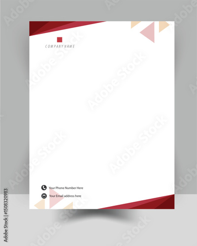 Simple Letterhead Template – Clean & Professional Layout read color