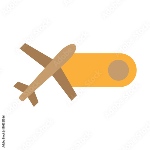 Airplane Mode Vector Flat Icon Design