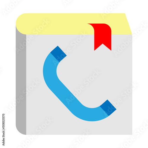 Contact Book Vector Flat Icon Design
