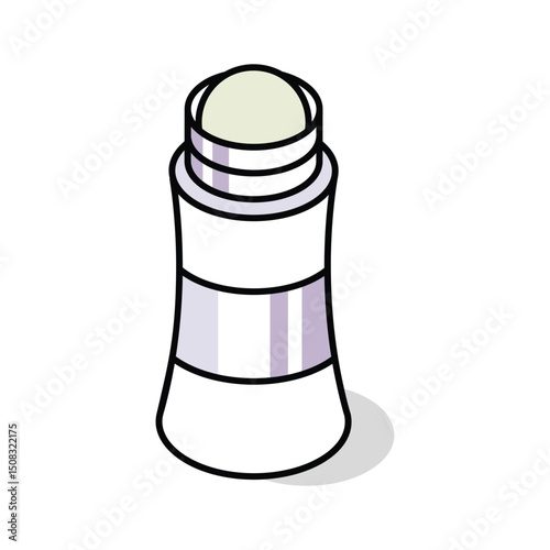 A captivating isometric icon of deodorant roller applicator