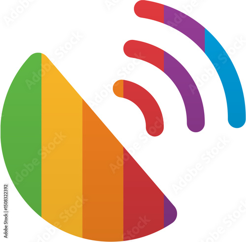 Pride Month Signal Icon Rainbow LGBTQ Icon