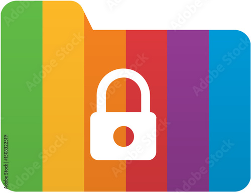 Pride Month Privacy Icon Rainbow LGBTQ Icon