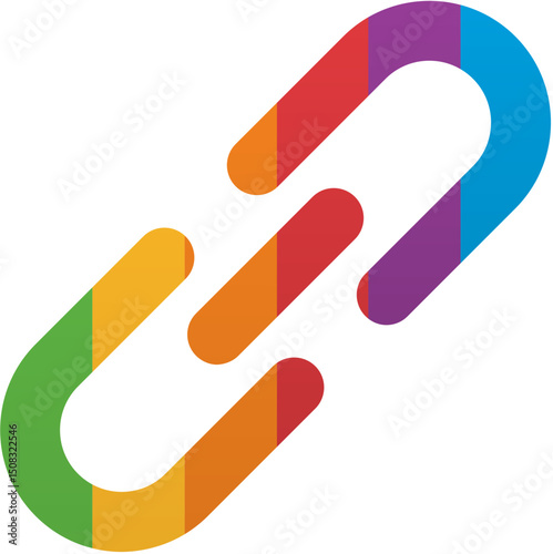 Pride Month URL Icon Link Icon Rainbow LGBTQ Icon