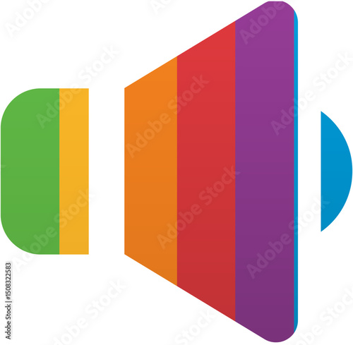 Pride Month Volume Icon Rainbow LGBTQ Icon