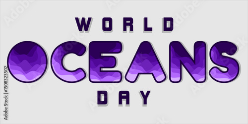 World oceans day design with turtle. Sea turtle trapped in plastic celebrating world ocean day