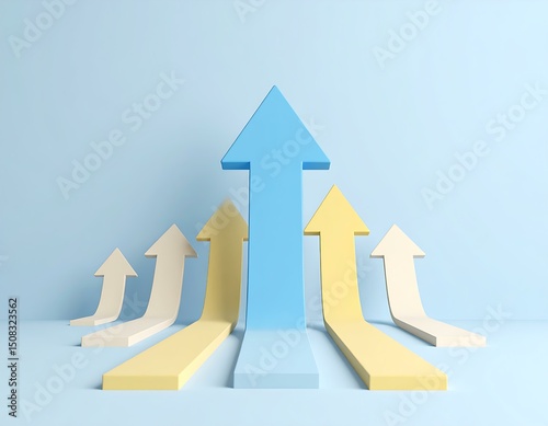 Upward Trending Arrows Growth, Success, Progress, Development, Achievement, Advancement, Elevation, 