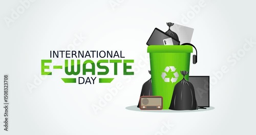 international e-waste day motion video, ideal for international e-waste day celebration