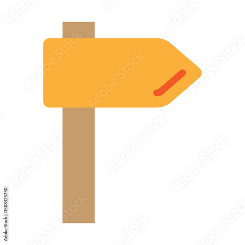 Road Sign Vector Flat Icon Design